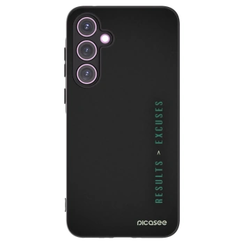 Picasee Μαύρη θήκη σιλικόνης για Samsung Galaxy A35 5G A356B - Results x Excuses