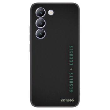 Picasee Μαύρη θήκη σιλικόνης για Vivo V40 SE 5G - Results x Excuses