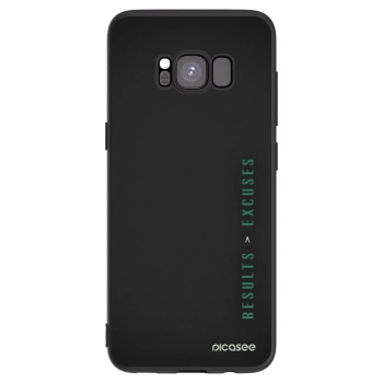 Picasee Μαύρη θήκη σιλικόνης για Samsung Galaxy S8 G950F - Results x Excuses