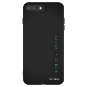 Picasee Μαύρη θήκη σιλικόνης για Apple iPhone 7 Plus - Results x Excuses