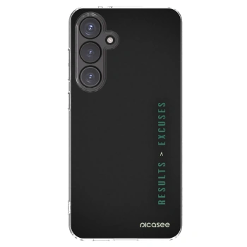Picasee διαφανής θήκη σιλικόνης Samsung Galaxy S24 FE S721B - Results x Excuses