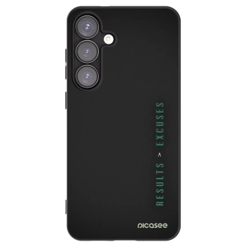 Picasee Μαύρη θήκη σιλικόνης για Samsung Galaxy S25+ 5G - Results x Excuses