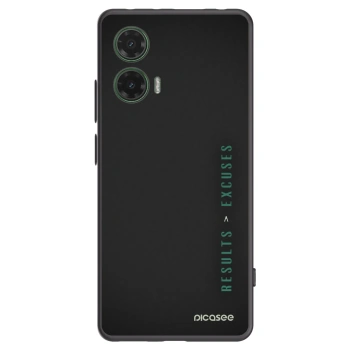 Picasee Μαύρη θήκη σιλικόνης για Motorola Moto G35 5G - Results x Excuses