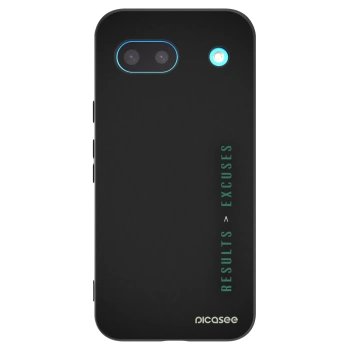 Picasee Μαύρη θήκη σιλικόνης για Google Pixel 8a - Results x Excuses