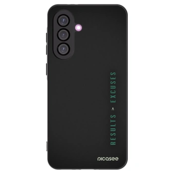 Picasee Μαύρη θήκη σιλικόνης για Samsung Galaxy A36 5G - Results x Excuses