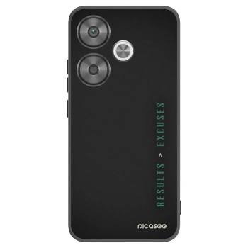 Picasee Μαύρη θήκη σιλικόνης για Xiaomi Poco F6 - Results x Excuses