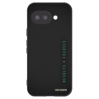 Picasee Μαύρη θήκη σιλικόνης για Google Pixel 9a - Results x Excuses