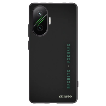 Picasee Μαύρη θήκη σιλικόνης για Xiaomi Poco F7 5G - Results x Excuses
