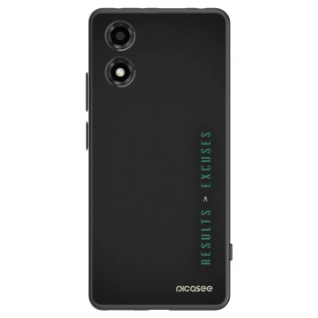 Picasee Μαύρη θήκη σιλικόνης για Motorola Moto E14 - Results x Excuses
