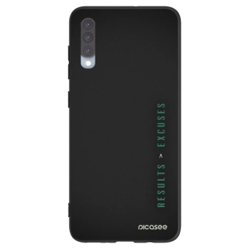 Picasee Μαύρη θήκη σιλικόνης για Samsung Galaxy A70 A705F - Results x Excuses