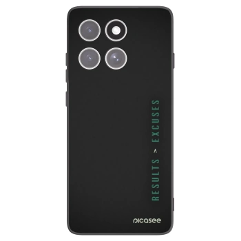 Picasee Μαύρη θήκη σιλικόνης για Motorola Edge 60 Pro - Results x Excuses