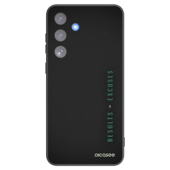 Picasee Μαύρη θήκη σιλικόνης για Samsung Galaxy S25 FE 5G - Results x Excuses