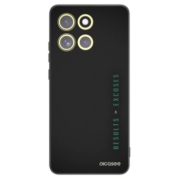 Picasee Μαύρη θήκη σιλικόνης για Motorola Moto G86 Power 5G - Results x Excuses
