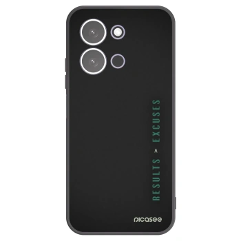 Picasee Μαύρη θήκη σιλικόνης για Xiaomi Redmi 15C 5G - Results x Excuses