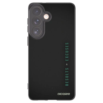 Picasee Μαύρη θήκη σιλικόνης για Samsung Galaxy S26+ - Results x Excuses