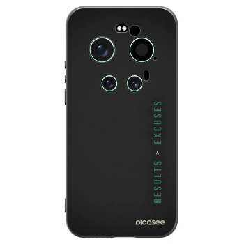 Picasee Μαύρη θήκη σιλικόνης για Xiaomi 17 Ultra - Results x Excuses