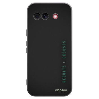 Picasee Μαύρη θήκη σιλικόνης για Google Pixel 10a - Results x Excuses