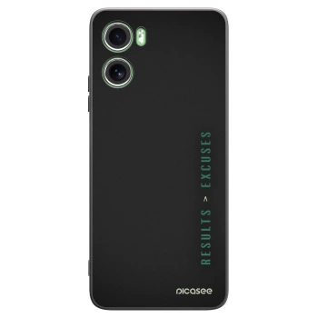 Picasee Μαύρη θήκη σιλικόνης για Motorola Moto G06 - Results x Excuses