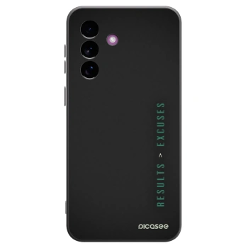 Picasee Μαύρη θήκη σιλικόνης για Samsung Galaxy A37 - Results x Excuses