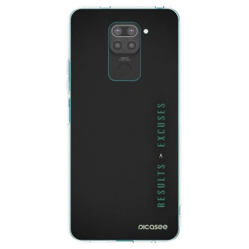 Picasee Μαύρη θήκη σιλικόνης για Xiaomi Redmi Note 9 - Results x Excuses