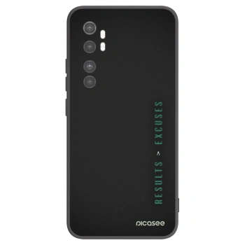 Picasee Μαύρη θήκη σιλικόνης για Xiaomi Mi Note 10 Lite - Results x Excuses