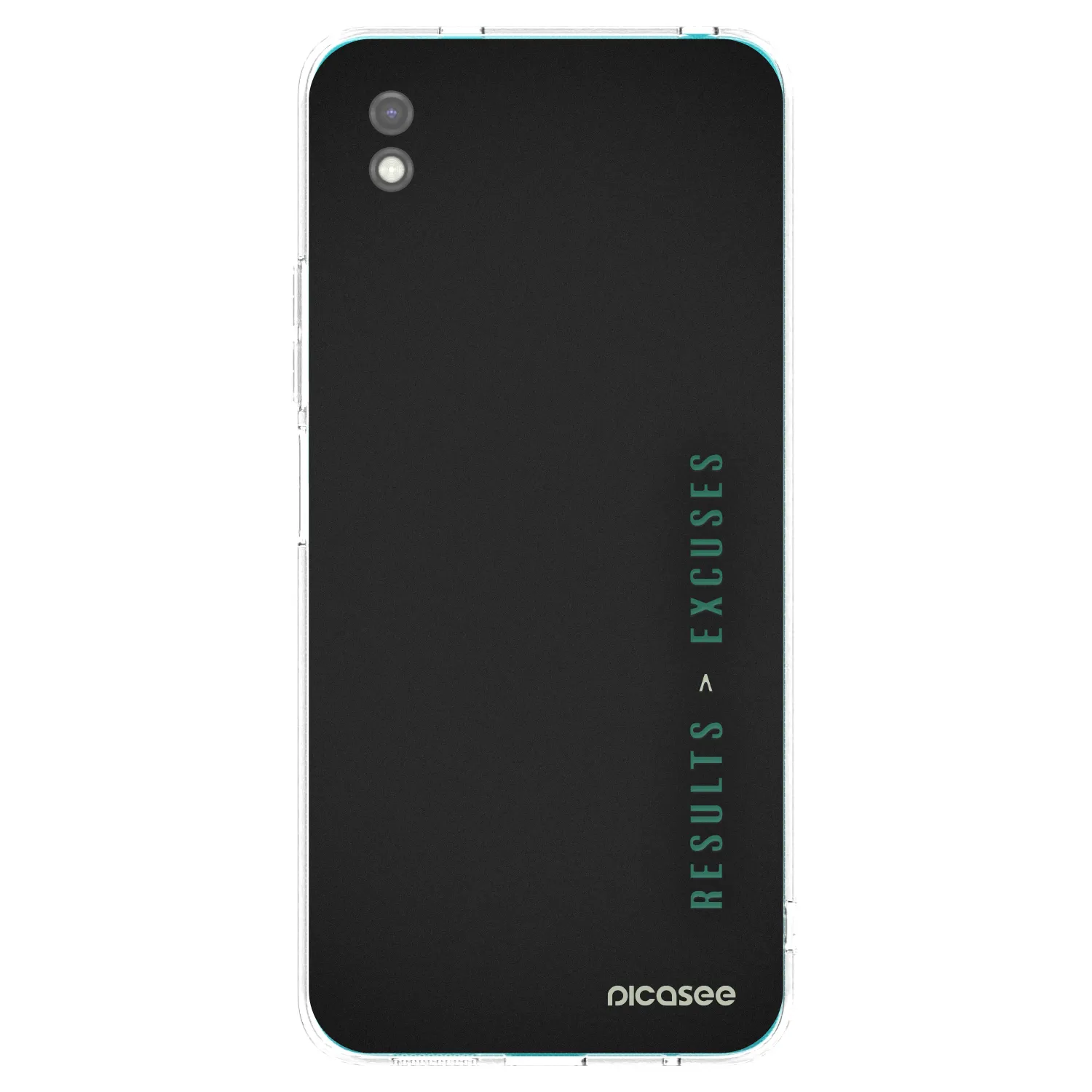 Picasee Μαύρη θήκη σιλικόνης για Xiaomi Redmi 9A - Results x Excuses