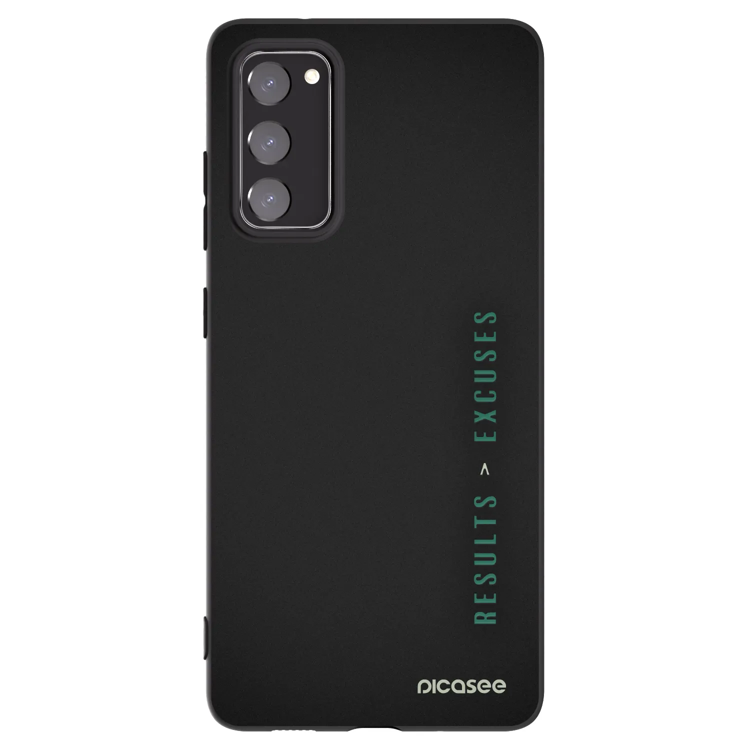 Picasee Μαύρη θήκη σιλικόνης για Samsung Galaxy S20 FE - Results x Excuses