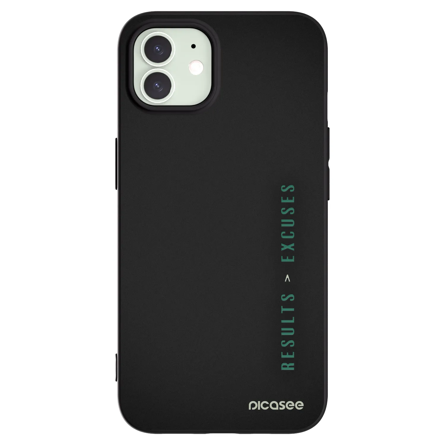 Picasee Μαύρη θήκη σιλικόνης για Apple iPhone 12 - Results x Excuses