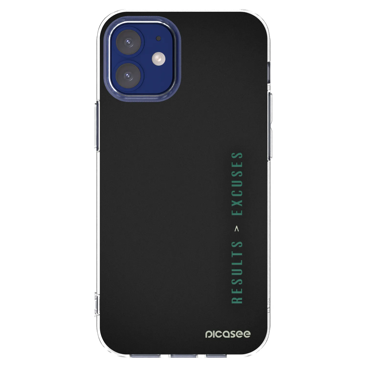 Picasee διαφανής θήκη σιλικόνης Apple iPhone 12 mini - Results x Excuses