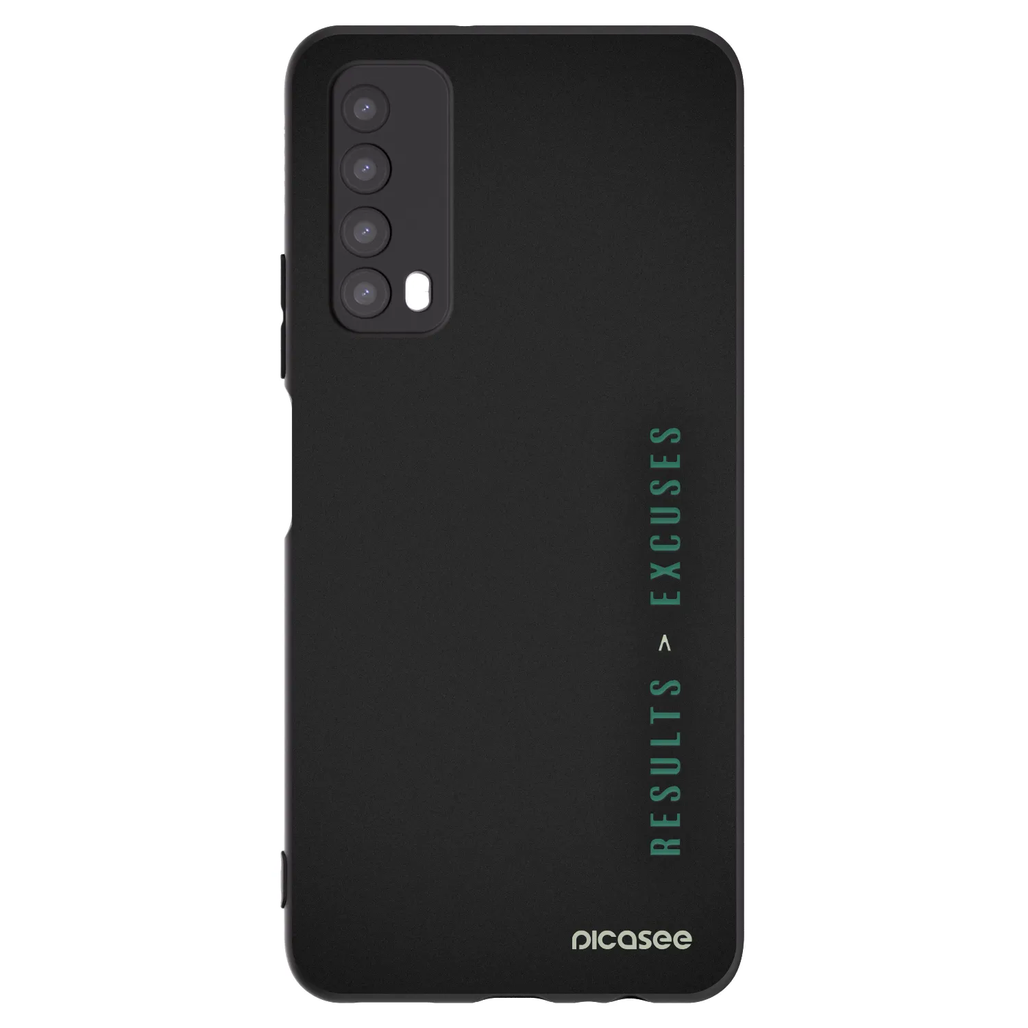 Picasee Μαύρη θήκη σιλικόνης για Huawei P Smart 2021 - Results x Excuses