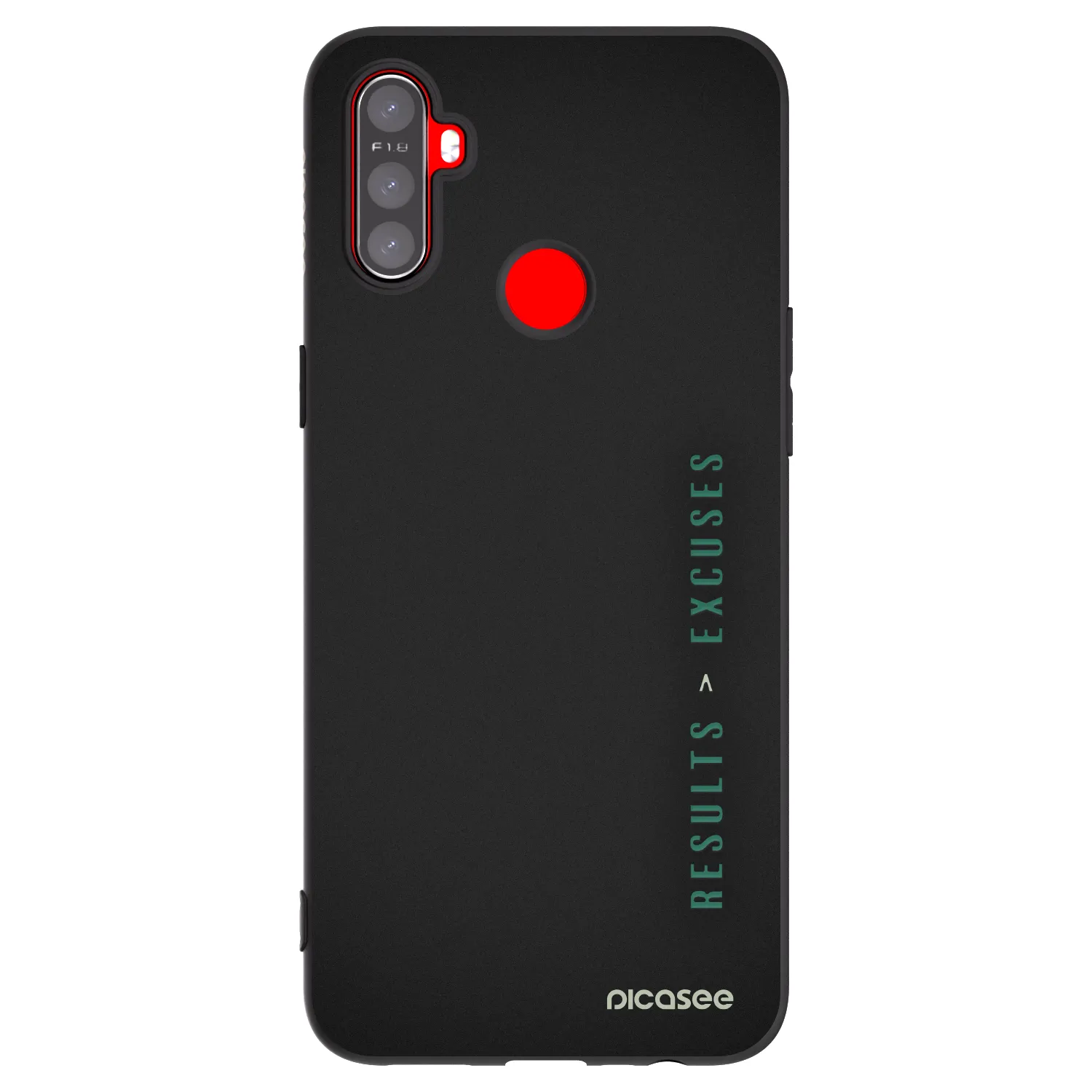 Picasee Μαύρη θήκη σιλικόνης για Realme C3 - Results x Excuses