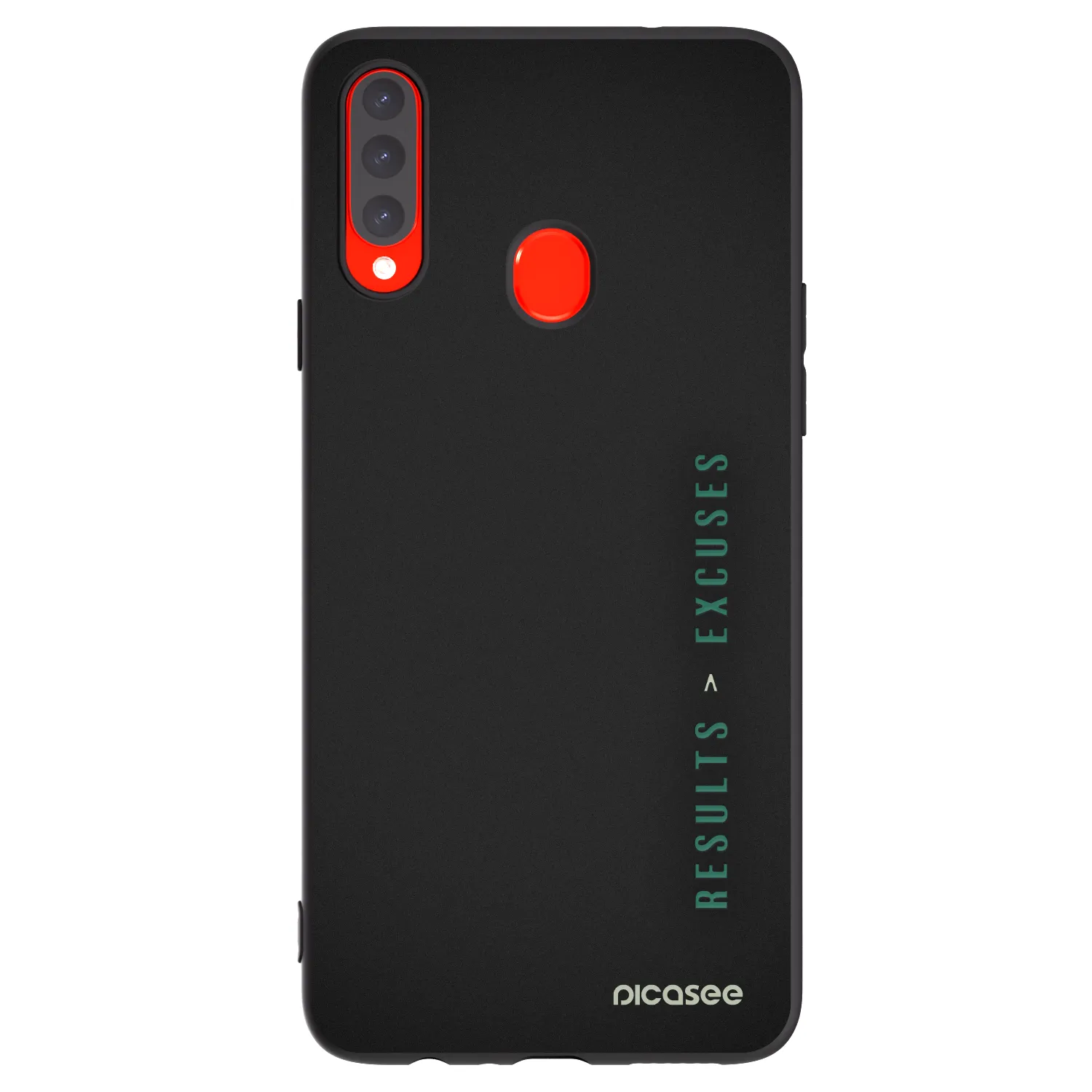 Picasee Μαύρη θήκη σιλικόνης για Samsung Galaxy A20s - Results x Excuses