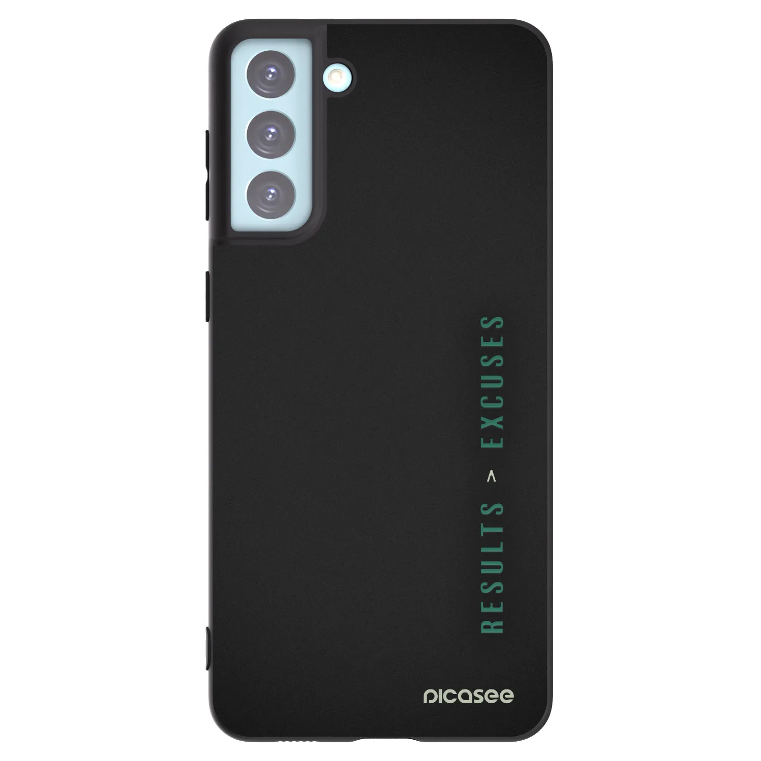 Picasee Μαύρη θήκη σιλικόνης για Samsung Galaxy S21+ 5G G996F - Results x Excuses