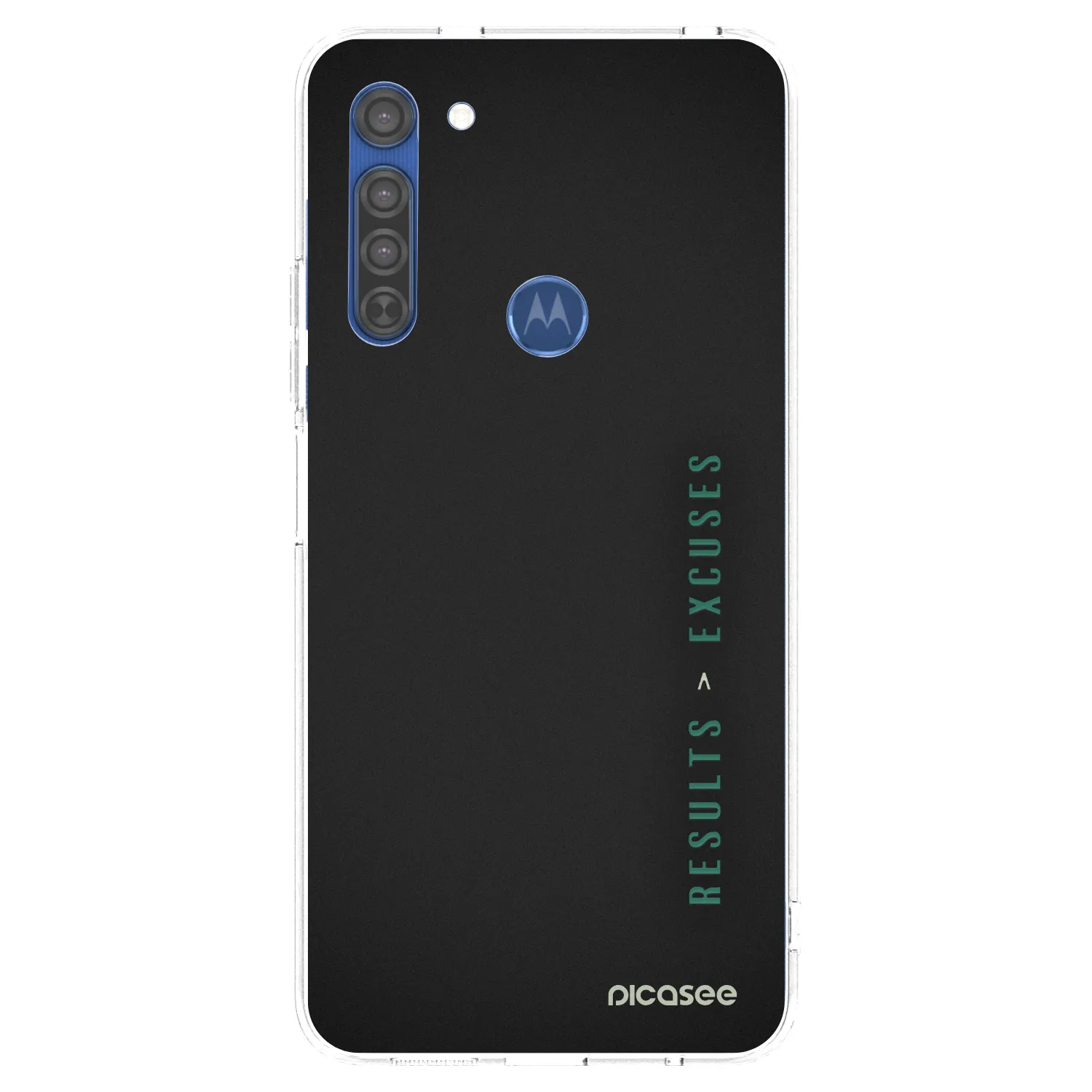 Picasee διαφανής θήκη σιλικόνης Motorola Moto G8 - Results x Excuses