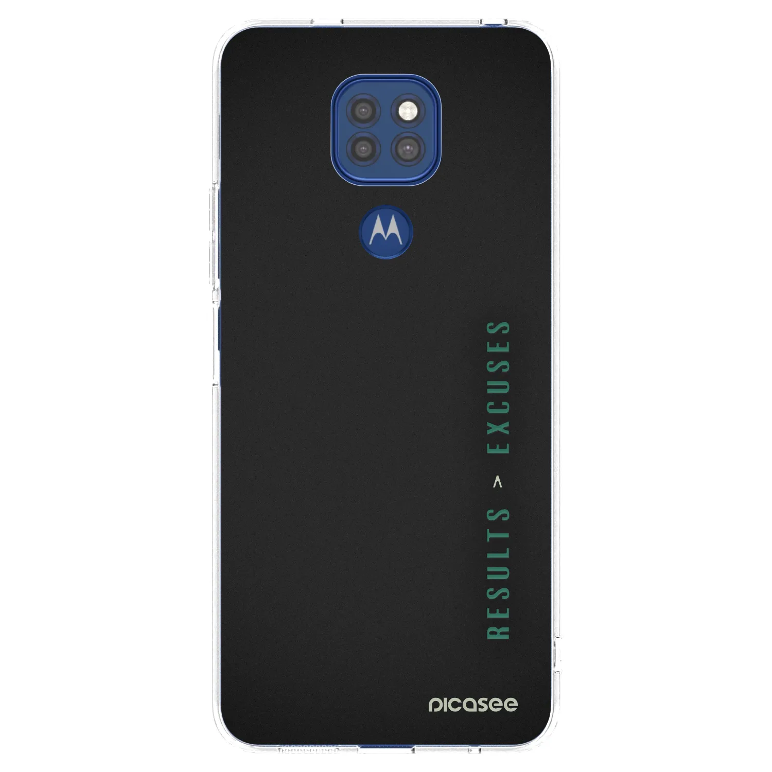 Picasee διαφανής θήκη σιλικόνης Motorola Moto G9 Play - Results x Excuses