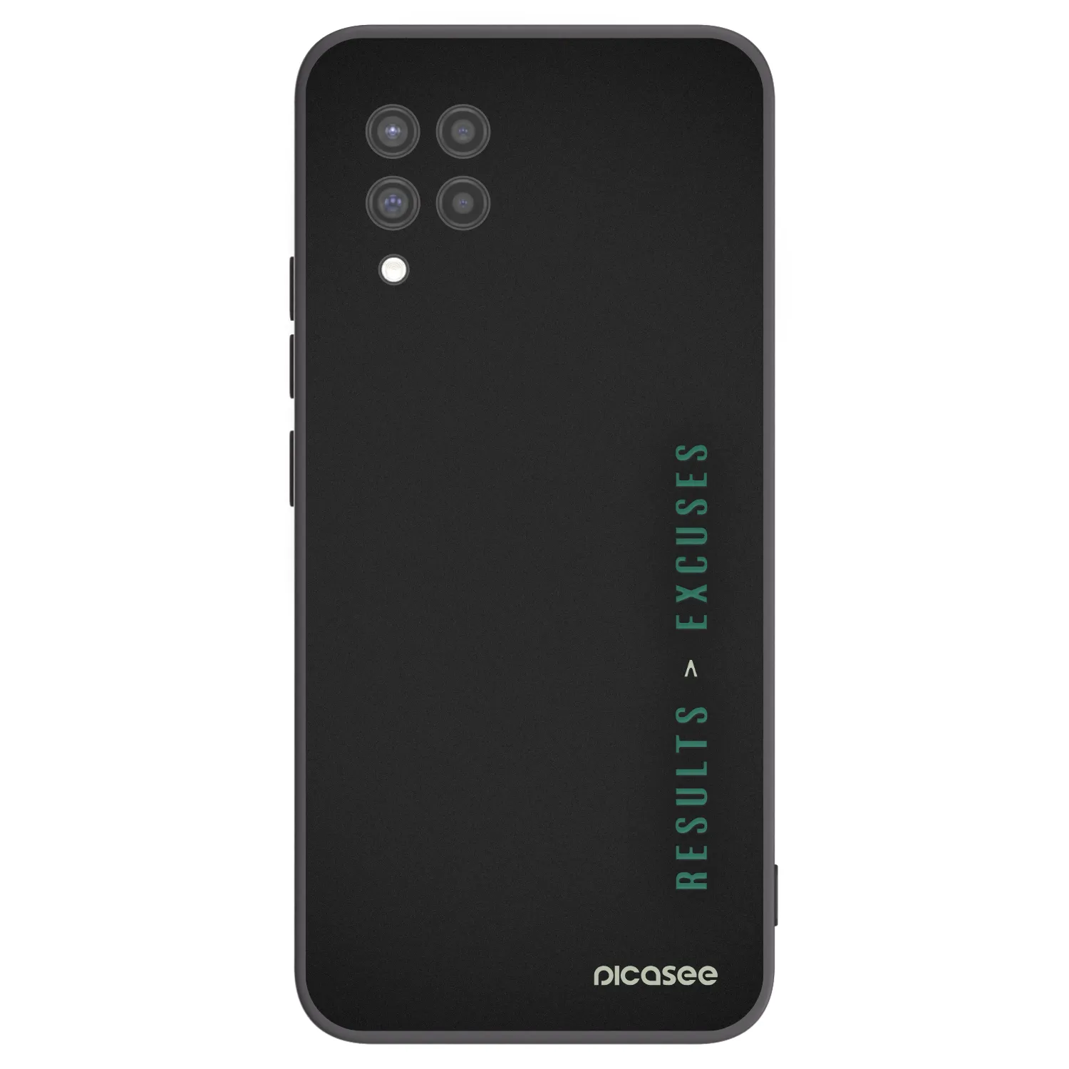Picasee Μαύρη θήκη σιλικόνης για Samsung Galaxy A42 A426B - Results x Excuses