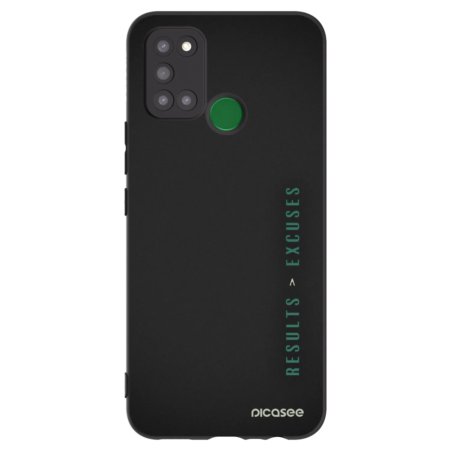 Picasee Μαύρη θήκη σιλικόνης για Realme 7i - Results x Excuses