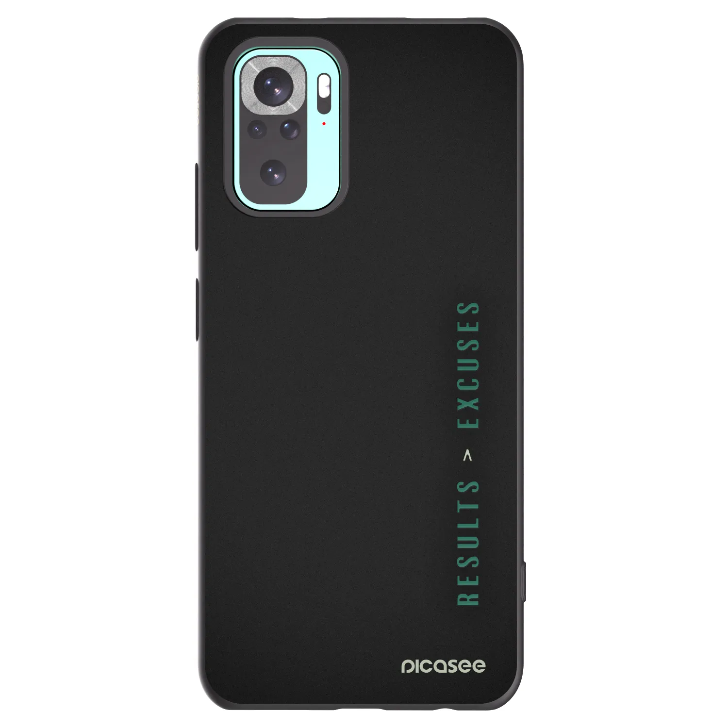 Picasee Μαύρη θήκη σιλικόνης για Xiaomi Redmi Note 10 Pro - Results x Excuses