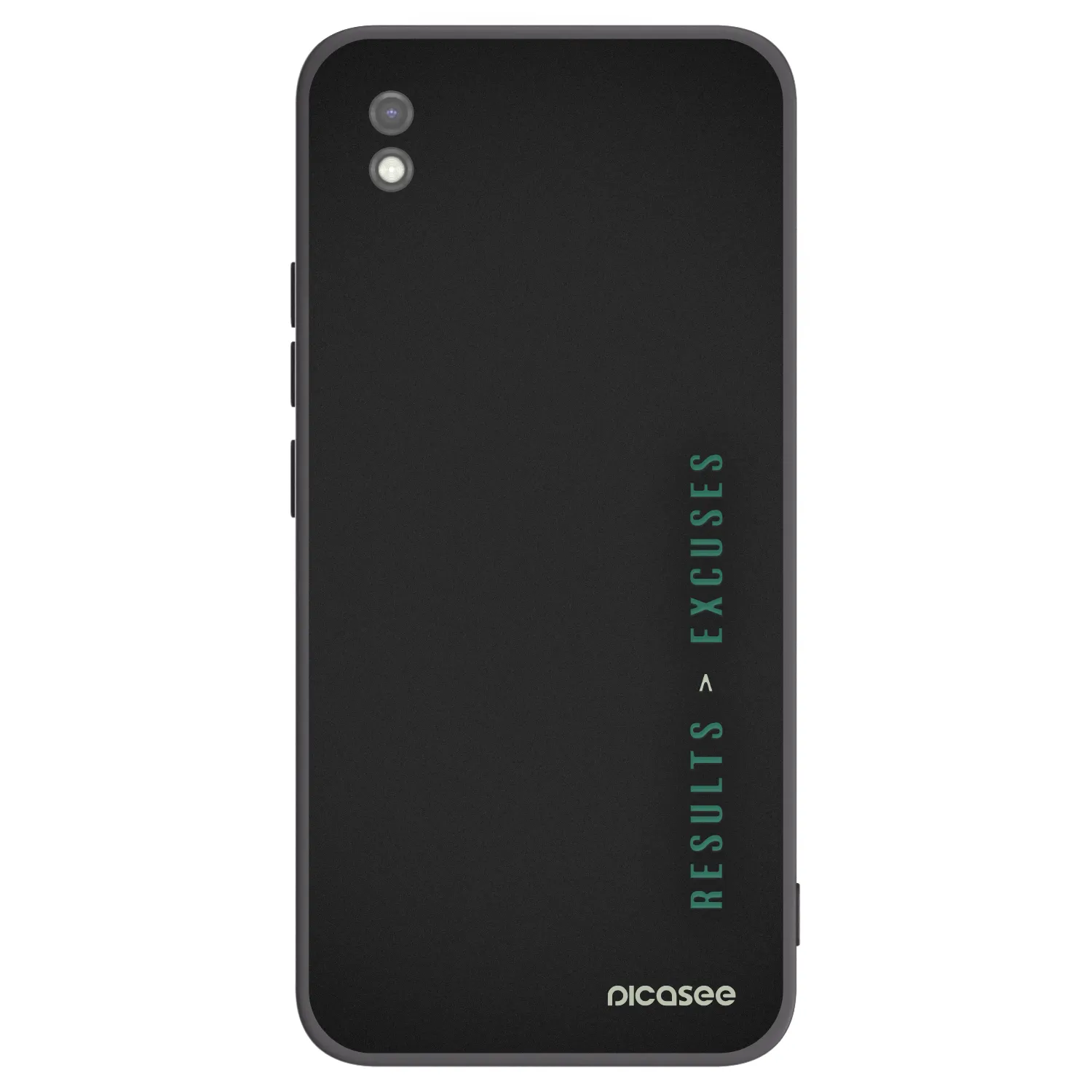 Picasee Μαύρη θήκη σιλικόνης για Xiaomi Redmi 9AT - Results x Excuses
