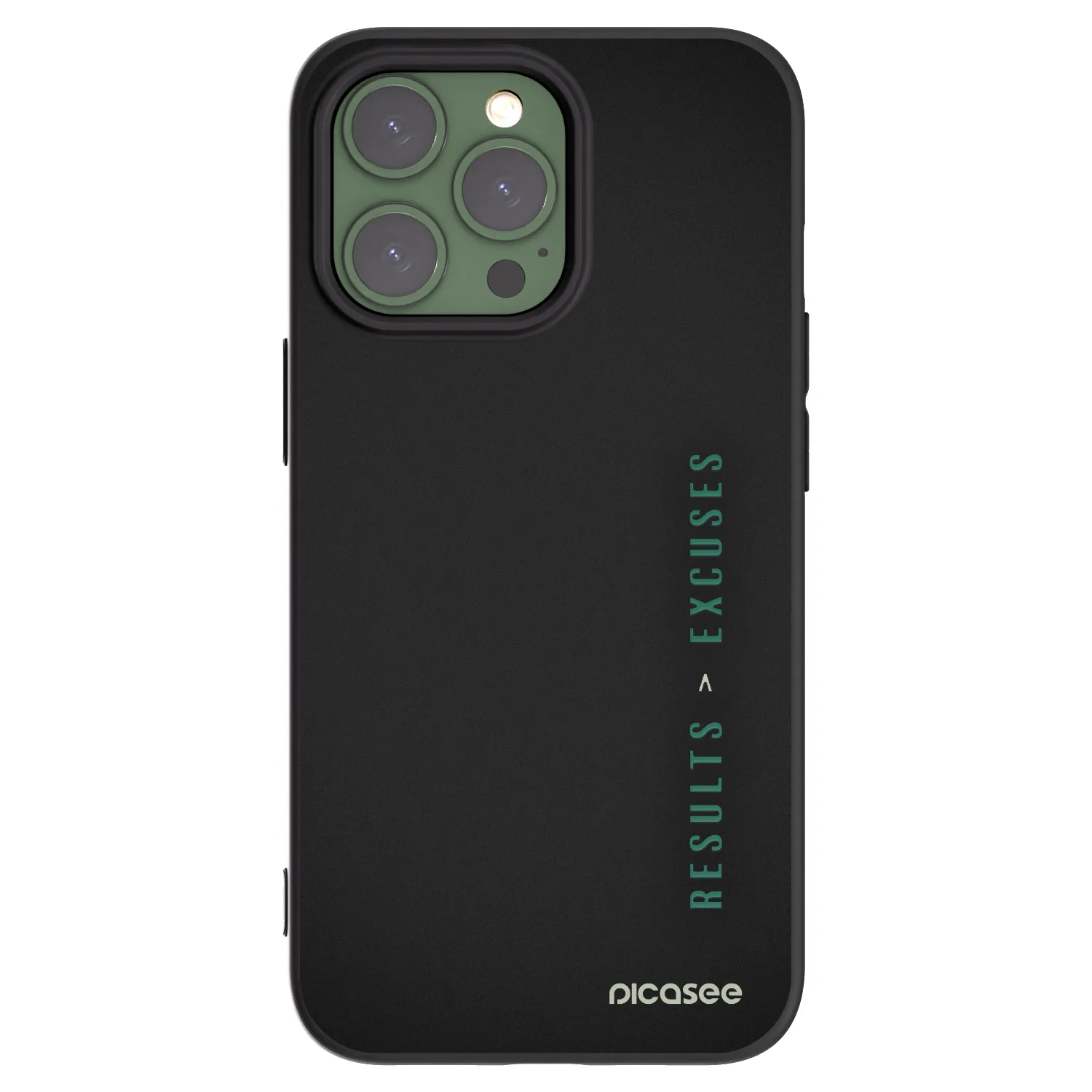Picasee Μαύρη θήκη σιλικόνης για Apple iPhone 13 Pro - Results x Excuses