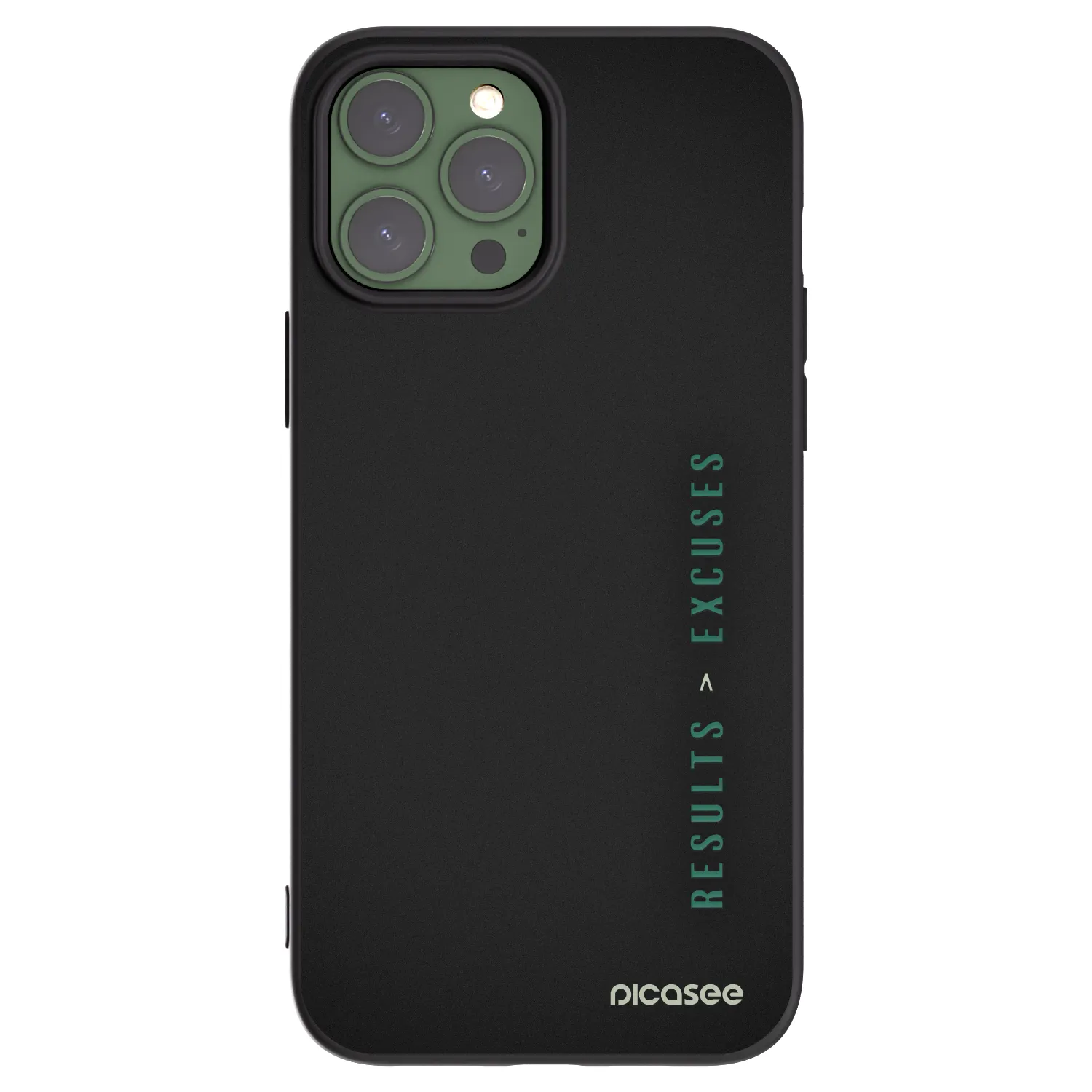Picasee Μαύρη θήκη σιλικόνης για Apple iPhone 13 Pro Max - Results x Excuses