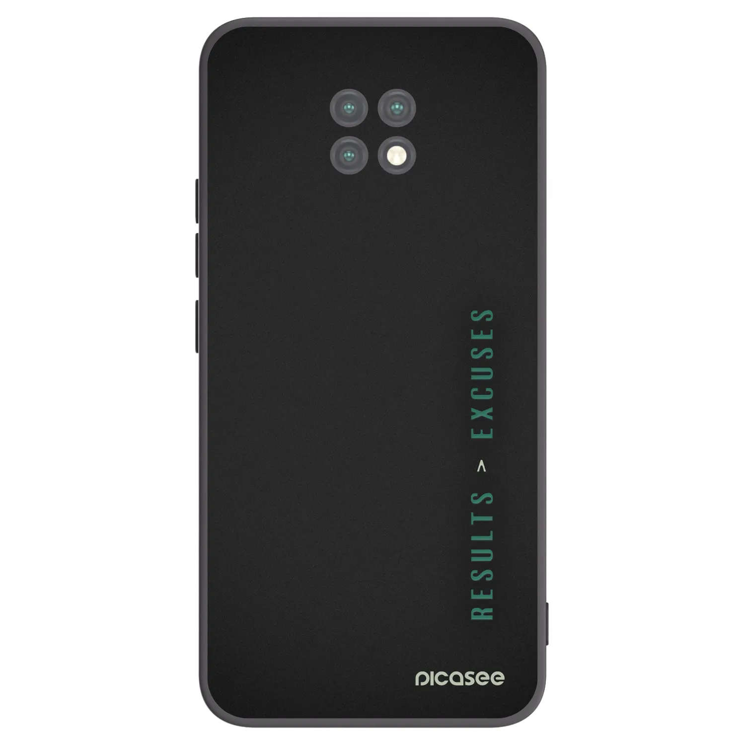 Picasee Μαύρη θήκη σιλικόνης για Xiaomi Redmi Note 9T - Results x Excuses