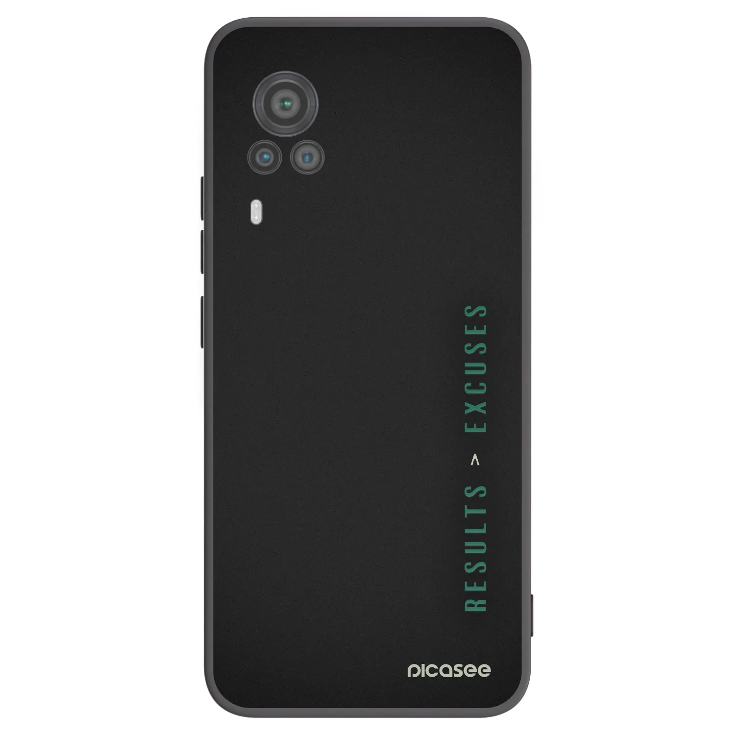 Picasee Μαύρη θήκη σιλικόνης για Vivo X60 Pro 5G - Results x Excuses