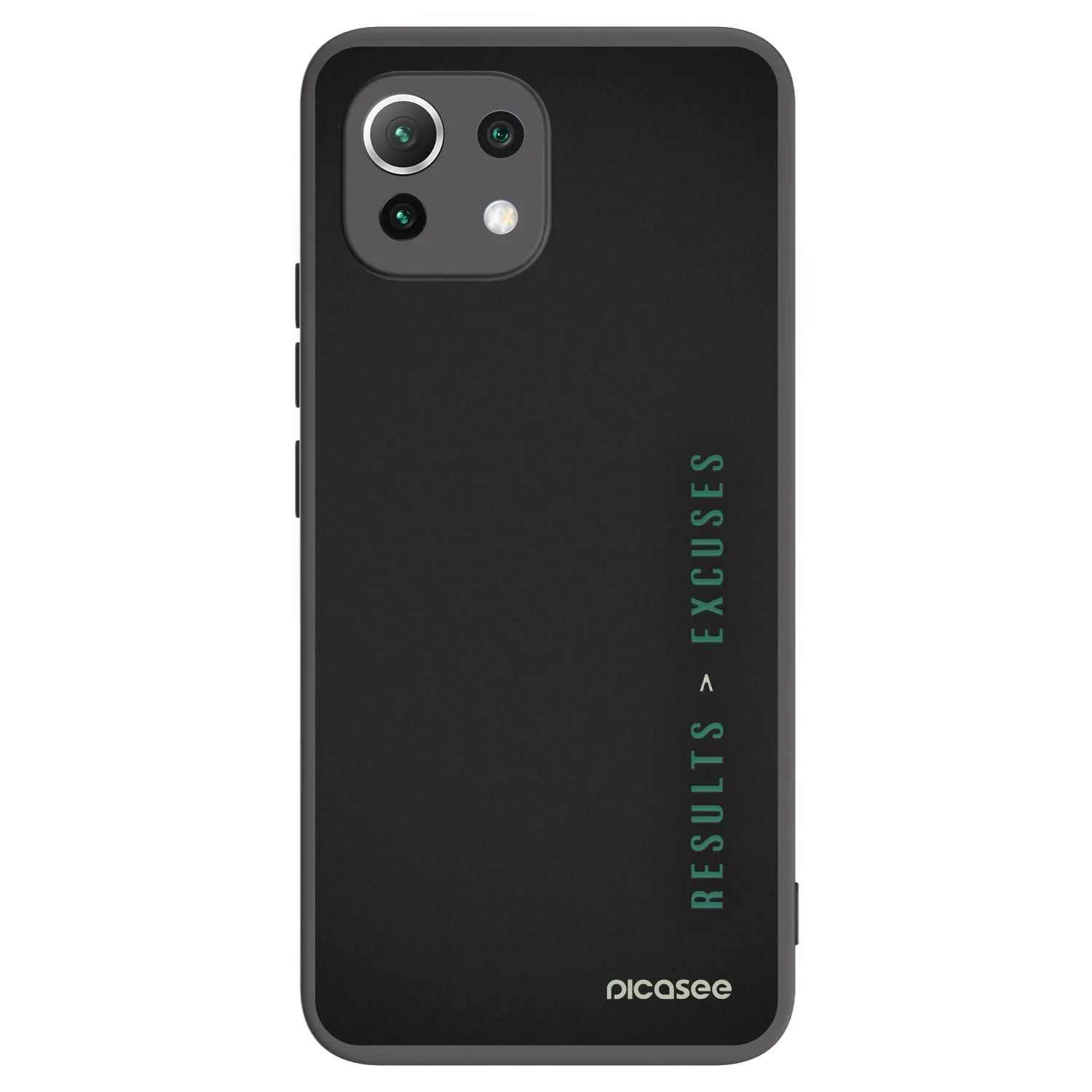Picasee Μαύρη θήκη σιλικόνης για Xiaomi 11 Lite 5G NE - Results x Excuses