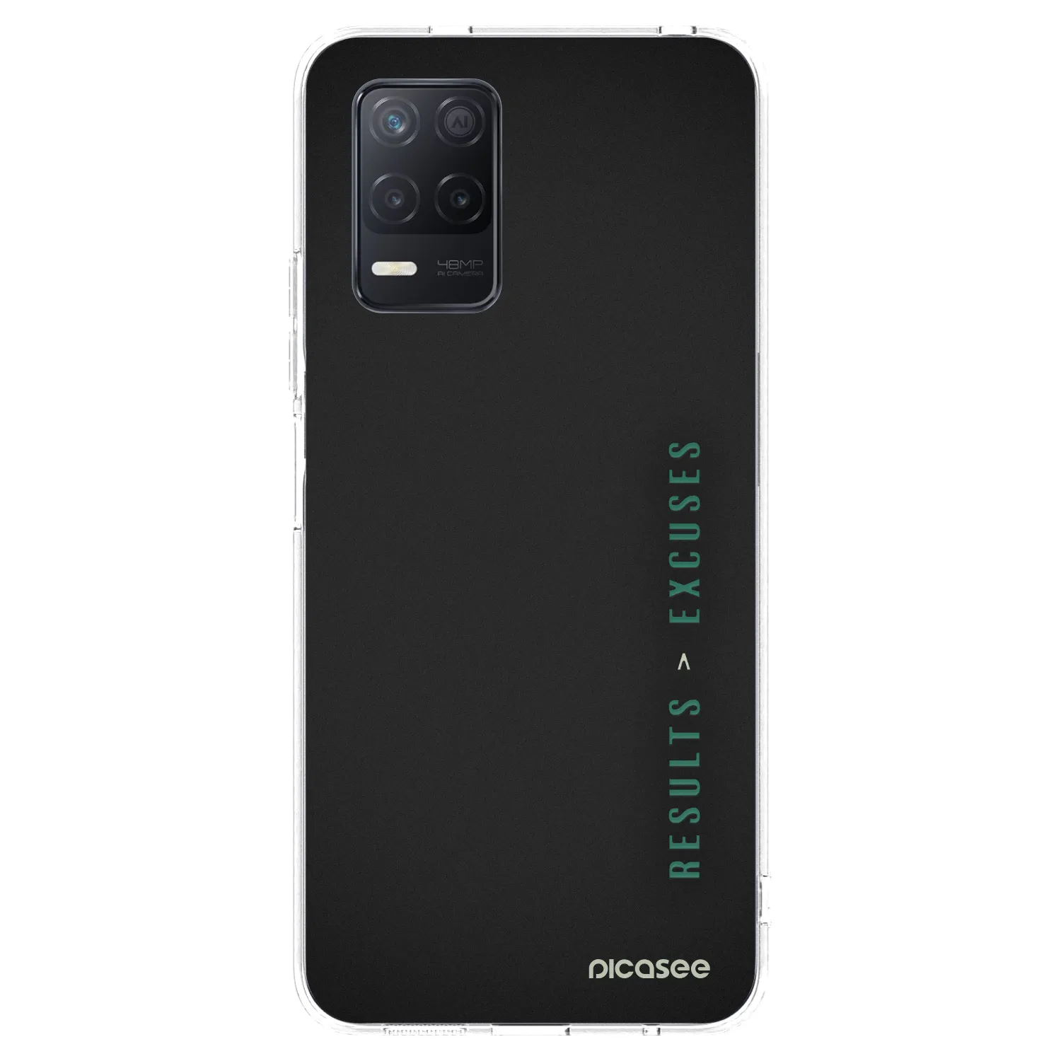 Picasee διαφανής θήκη σιλικόνης Realme 8 5G - Results x Excuses