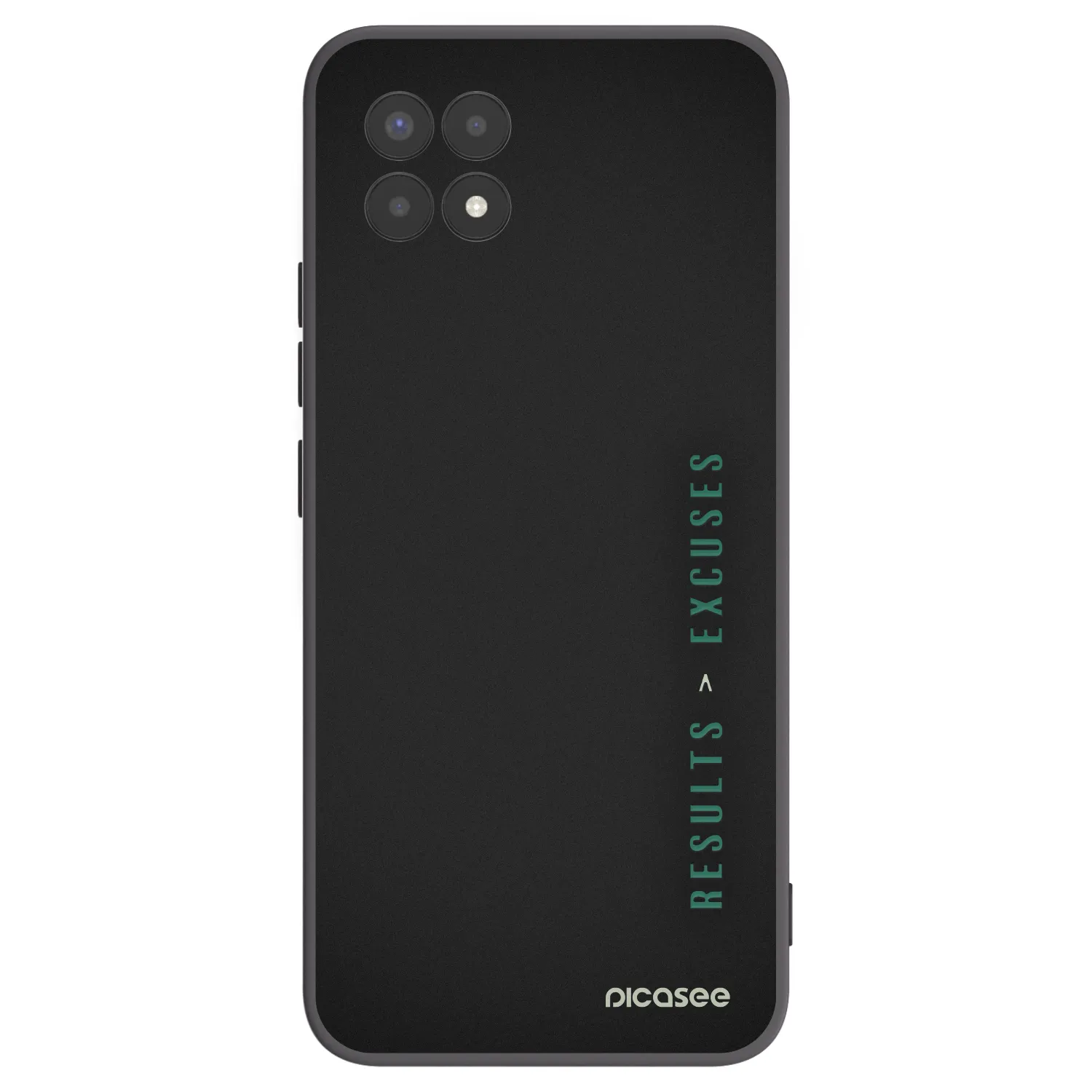 Picasee Μαύρη θήκη σιλικόνης για Realme 8i - Results x Excuses