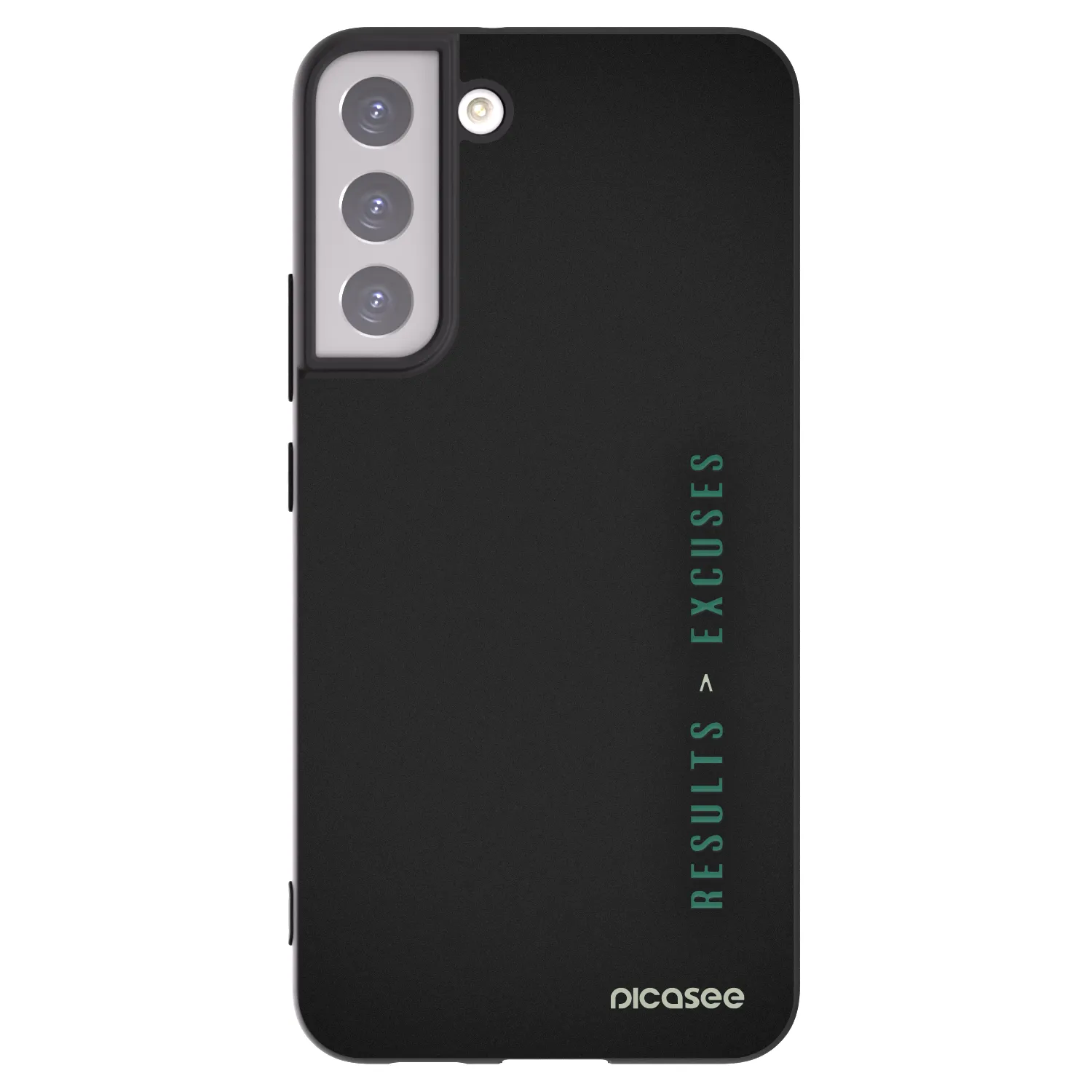 Picasee Μαύρη θήκη σιλικόνης για Samsung Galaxy S22+ 5G - Results x Excuses
