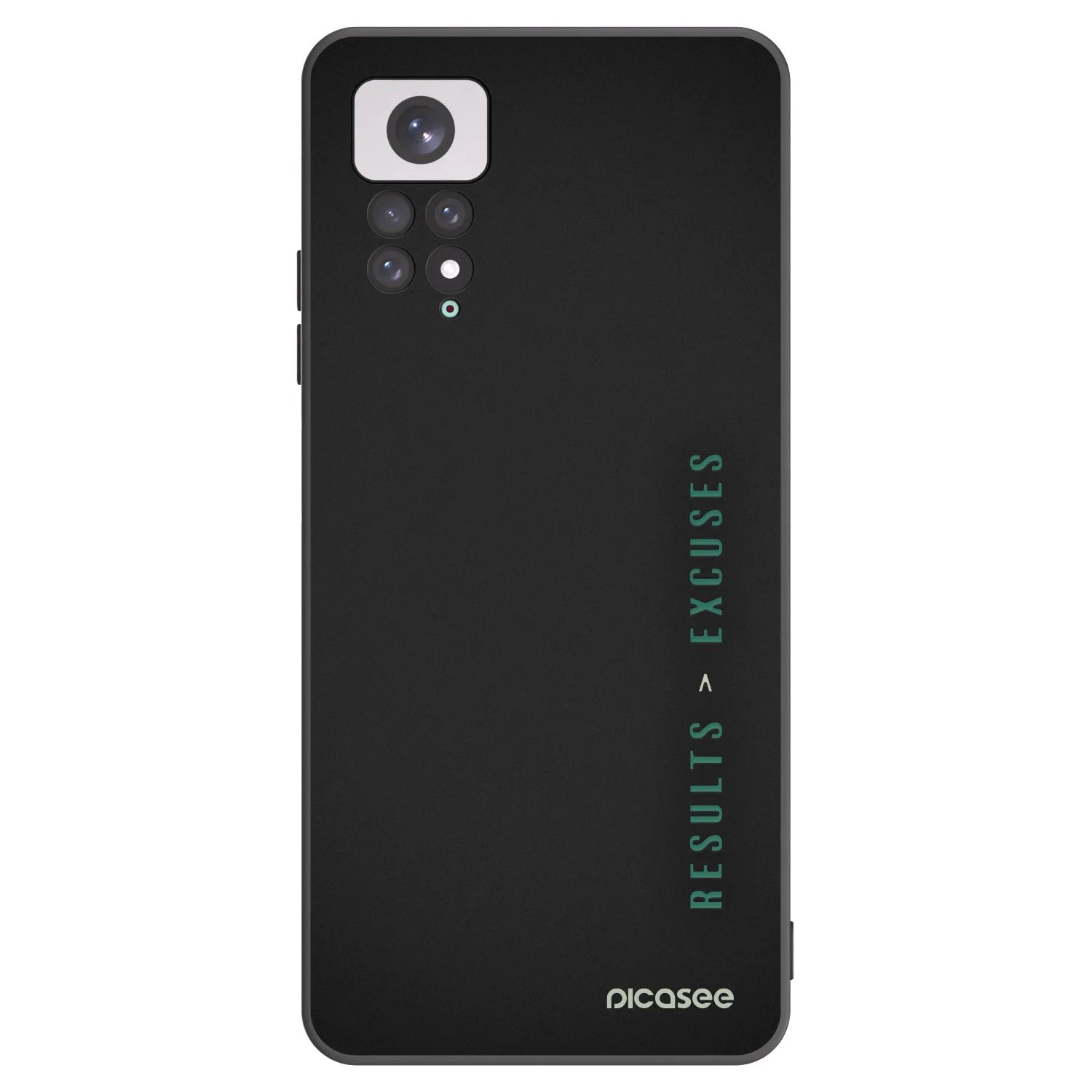 Picasee Μαύρη θήκη σιλικόνης για Xiaomi Redmi Note 11 - Results x Excuses