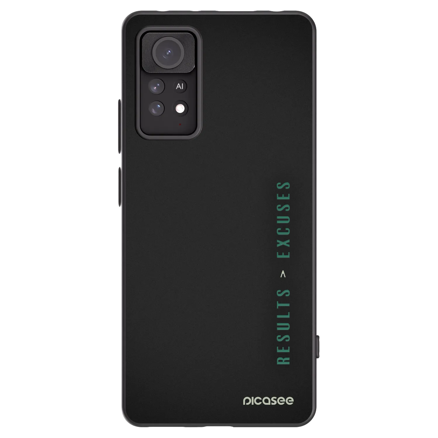 Picasee Μαύρη θήκη σιλικόνης για Xiaomi Redmi Note 11 Pro - Results x Excuses