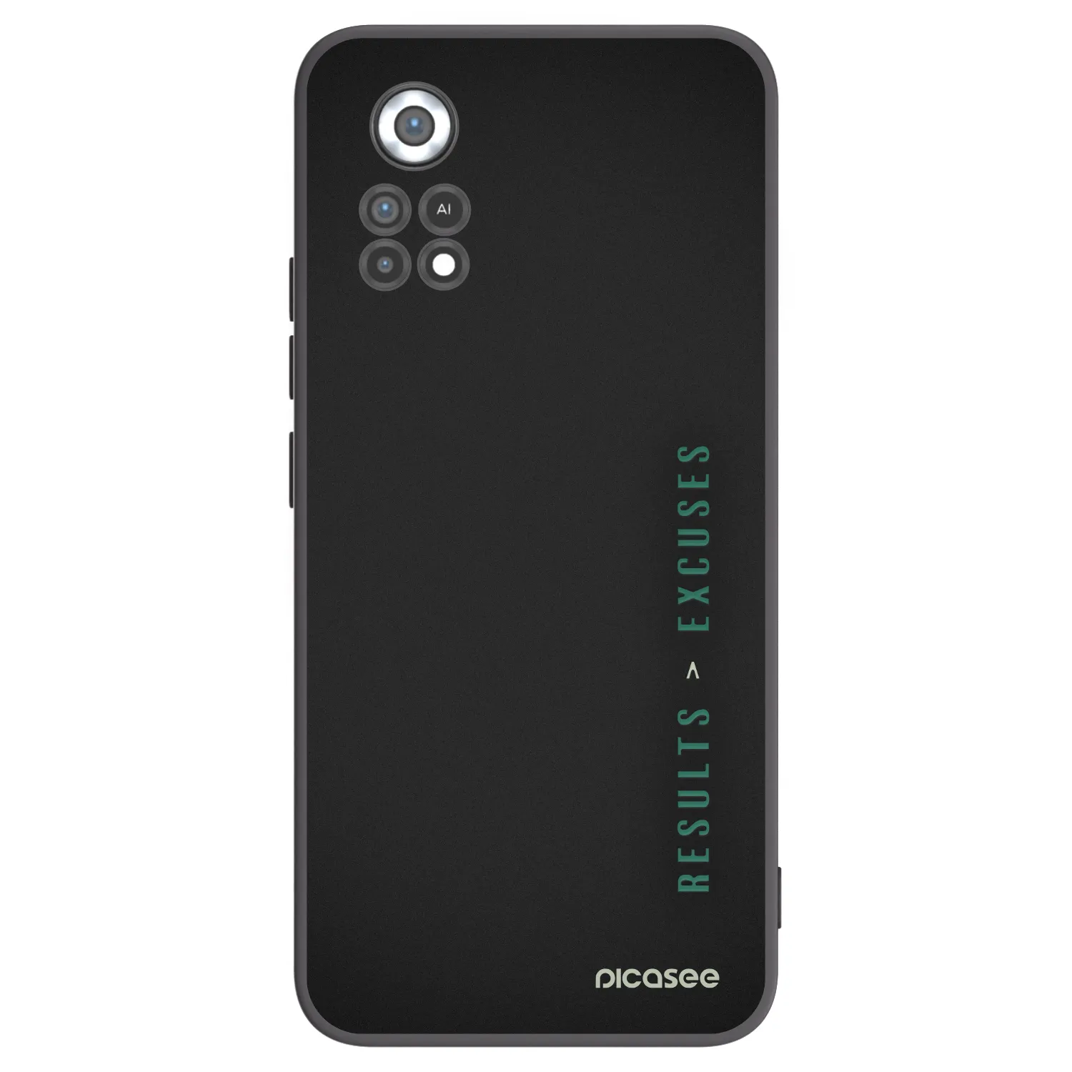 Picasee Μαύρη θήκη σιλικόνης για Xiaomi Poco X4 Pro 5G - Results x Excuses